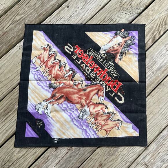 Budweiser Clydesdales Vintage Bandana - Picture 2 of 5